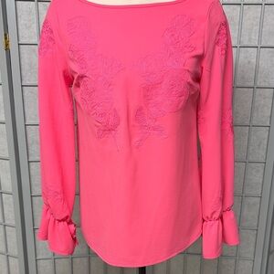 Tristan, Elegant Pink Women's Top, Size Small